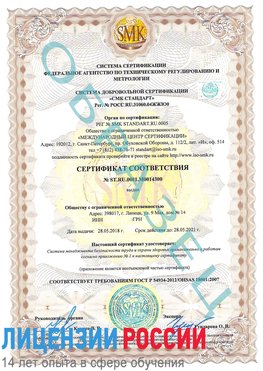 Образец сертификата соответствия Железногорск Сертификат OHSAS 18001